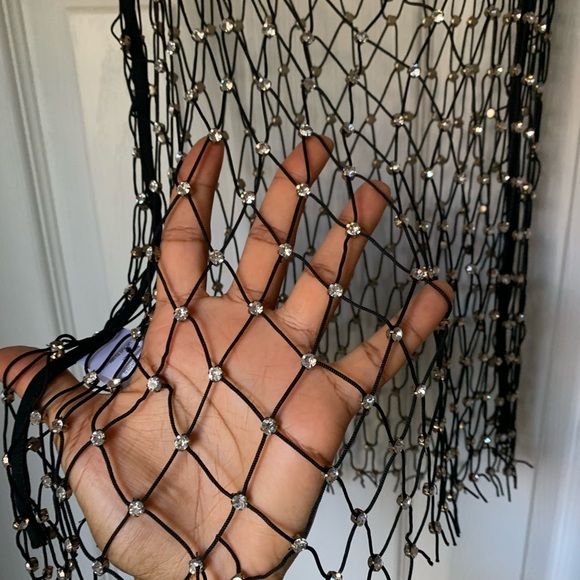 NASTYGAL Rhinestone Fishnet Cami - Picture 2 of 3